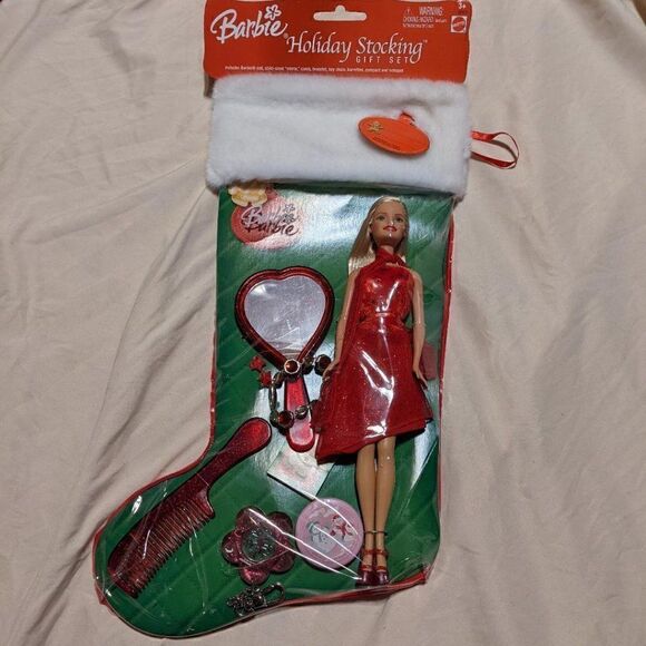 🆕NWT 2004 BARBIE HOLIDAY STOCKING GIFT SET - Picture 1 of 4